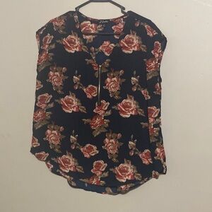 J for justify Floral top size medium